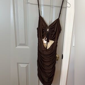 Superdown Chocolate Brown Dress